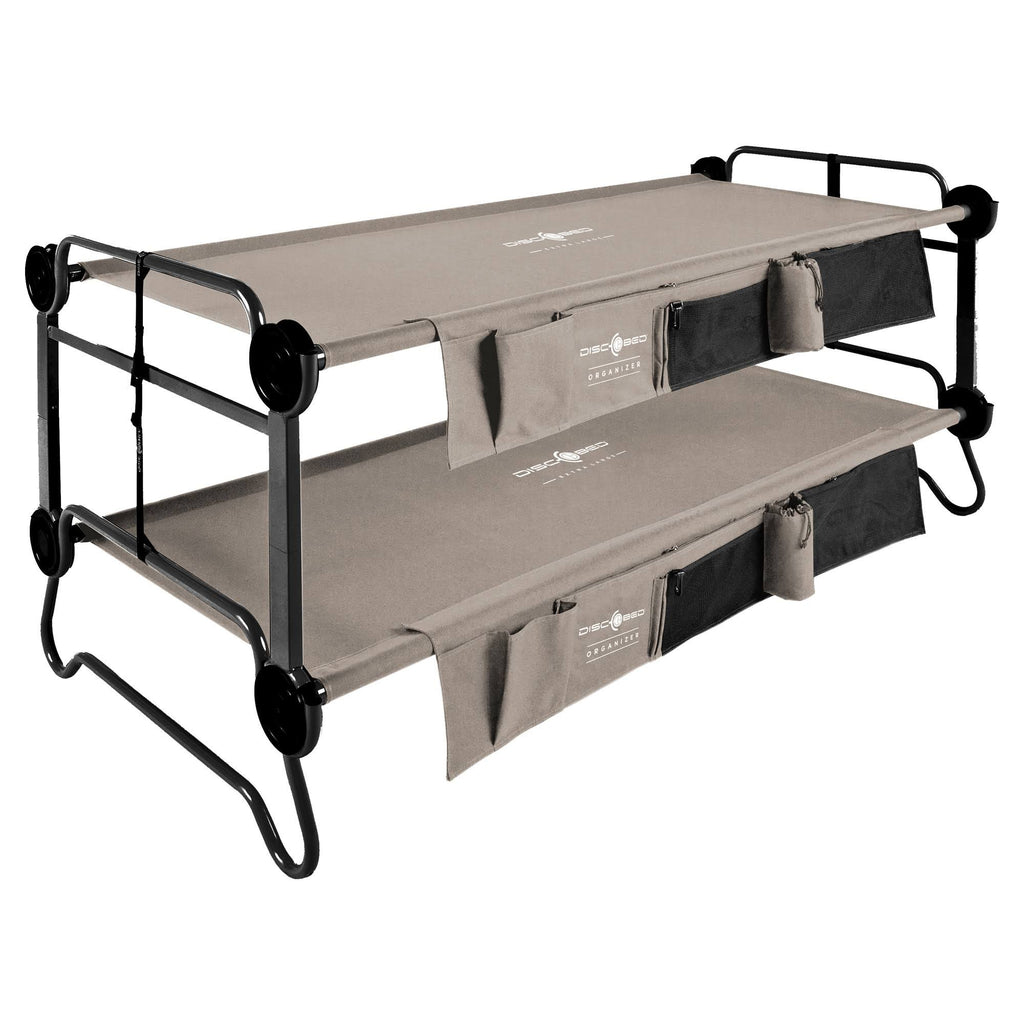 Tan Double Camping Cot with Organizers J929177
