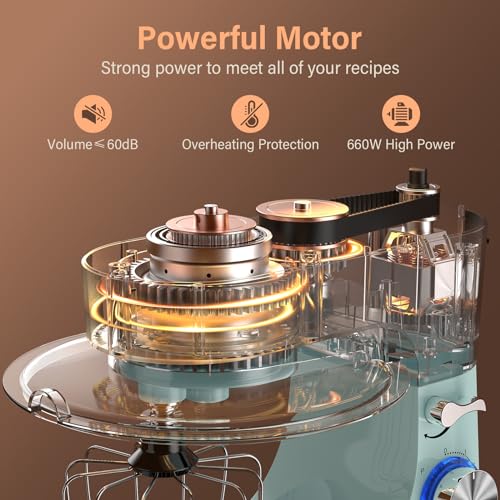 3-In-1 10-Speed 660W 6QT Tilt-Head Electric Stand Mixer Z4092