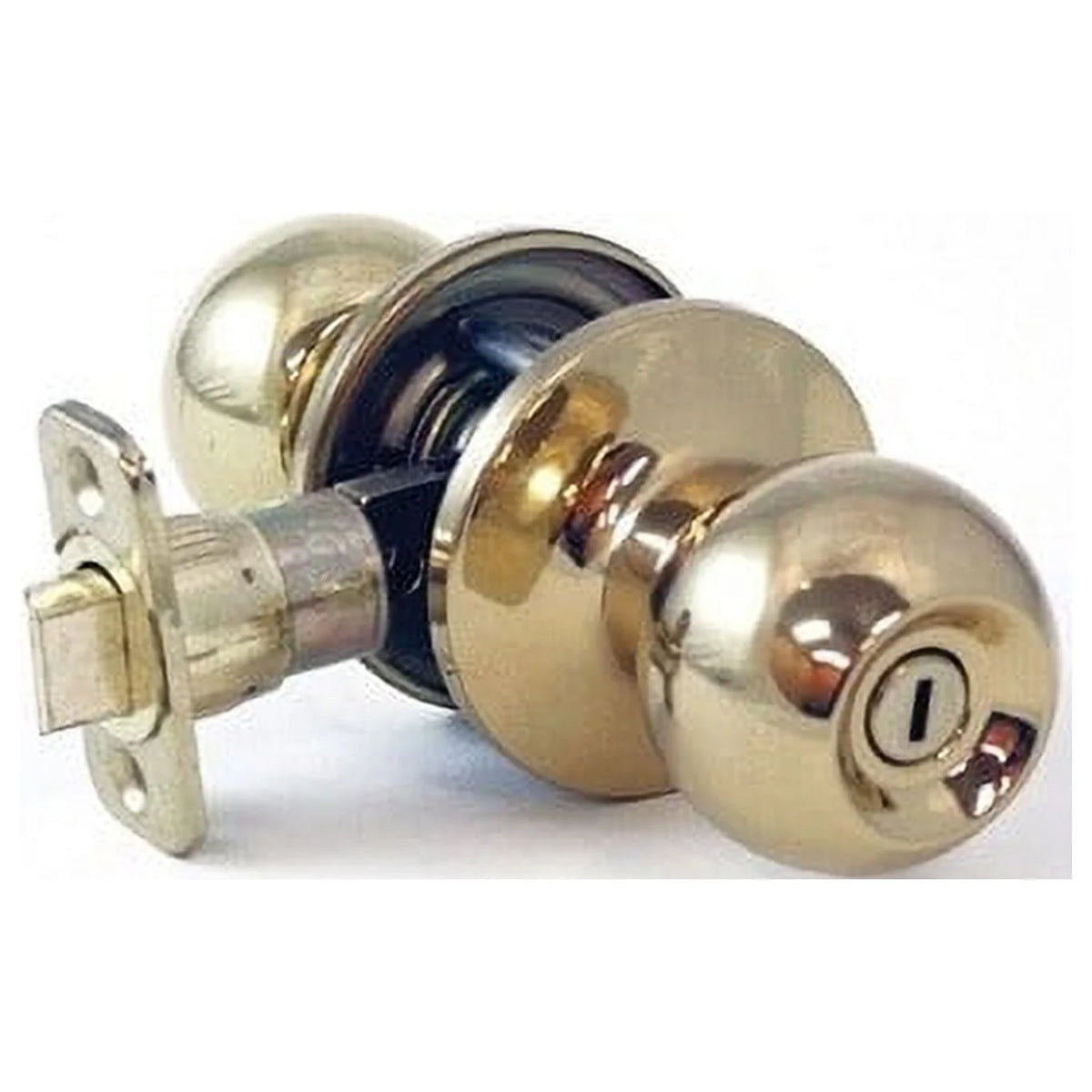 Polished Brass Privacy Locking Door Knob W122641