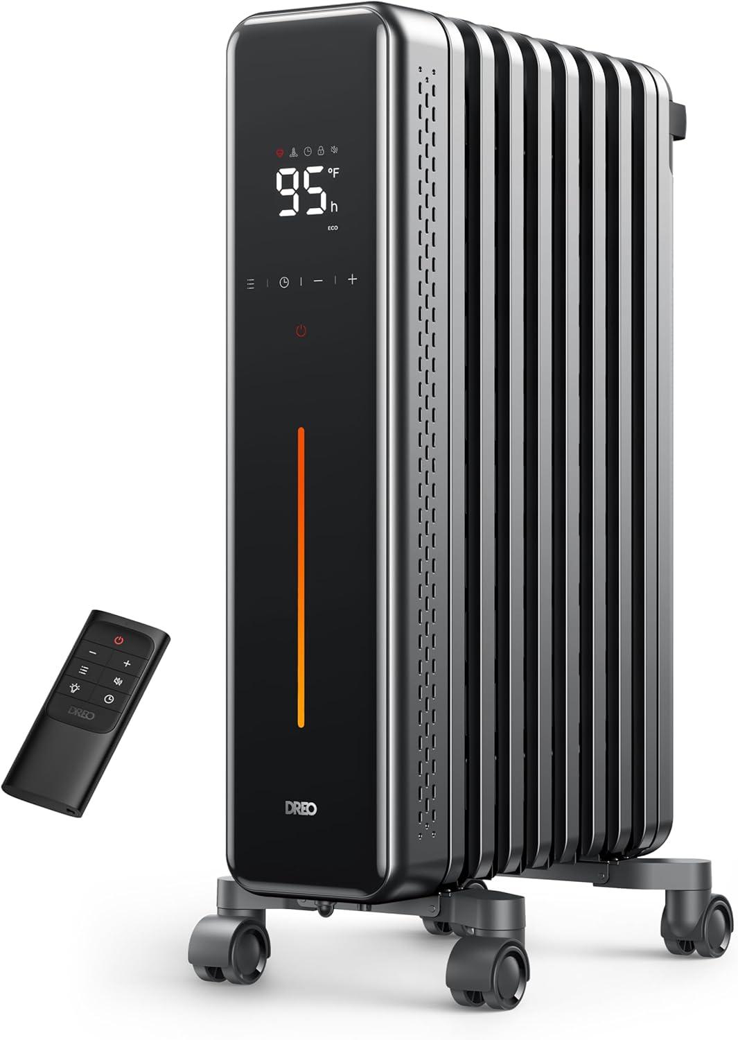1500W Oil Filled Radiator Heater and 120° Oscillating Wall Mount Electric Space Heater Bundle G667618