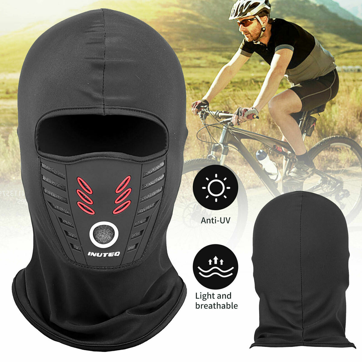 Black Tactical Balaclava Full Face Mask R7686