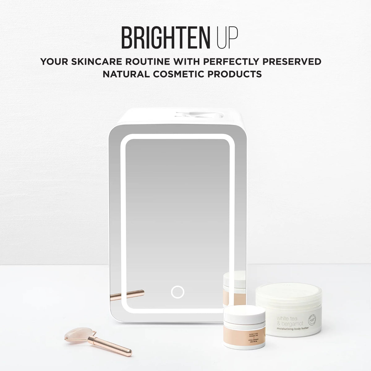 White 6L Mini Fridge with LED Light Q157734