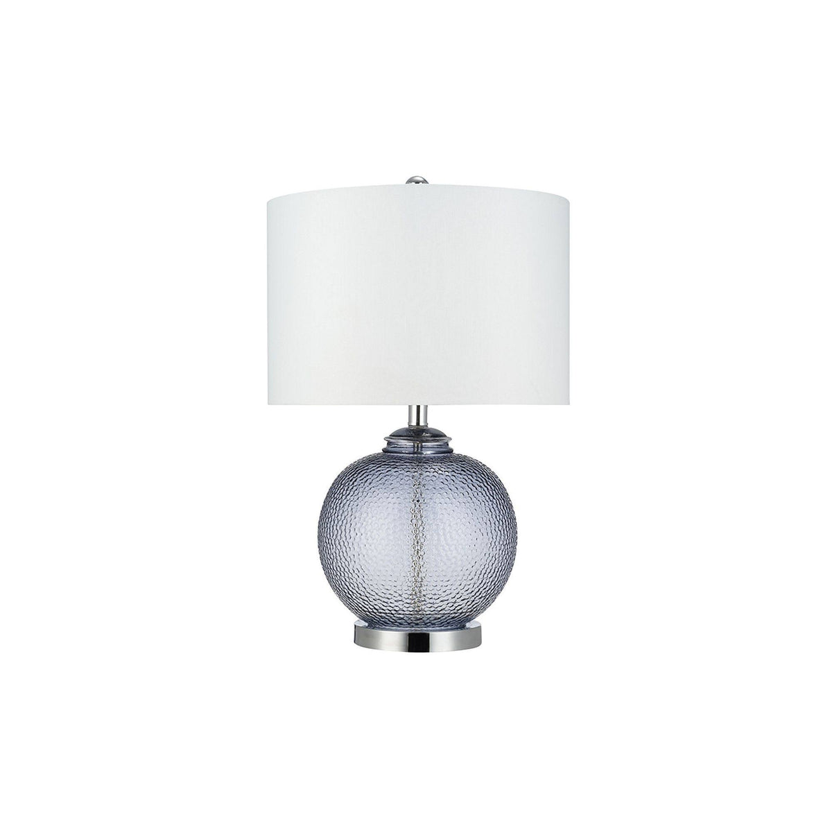Smoke Grey Glass Round Table Lamp L598671