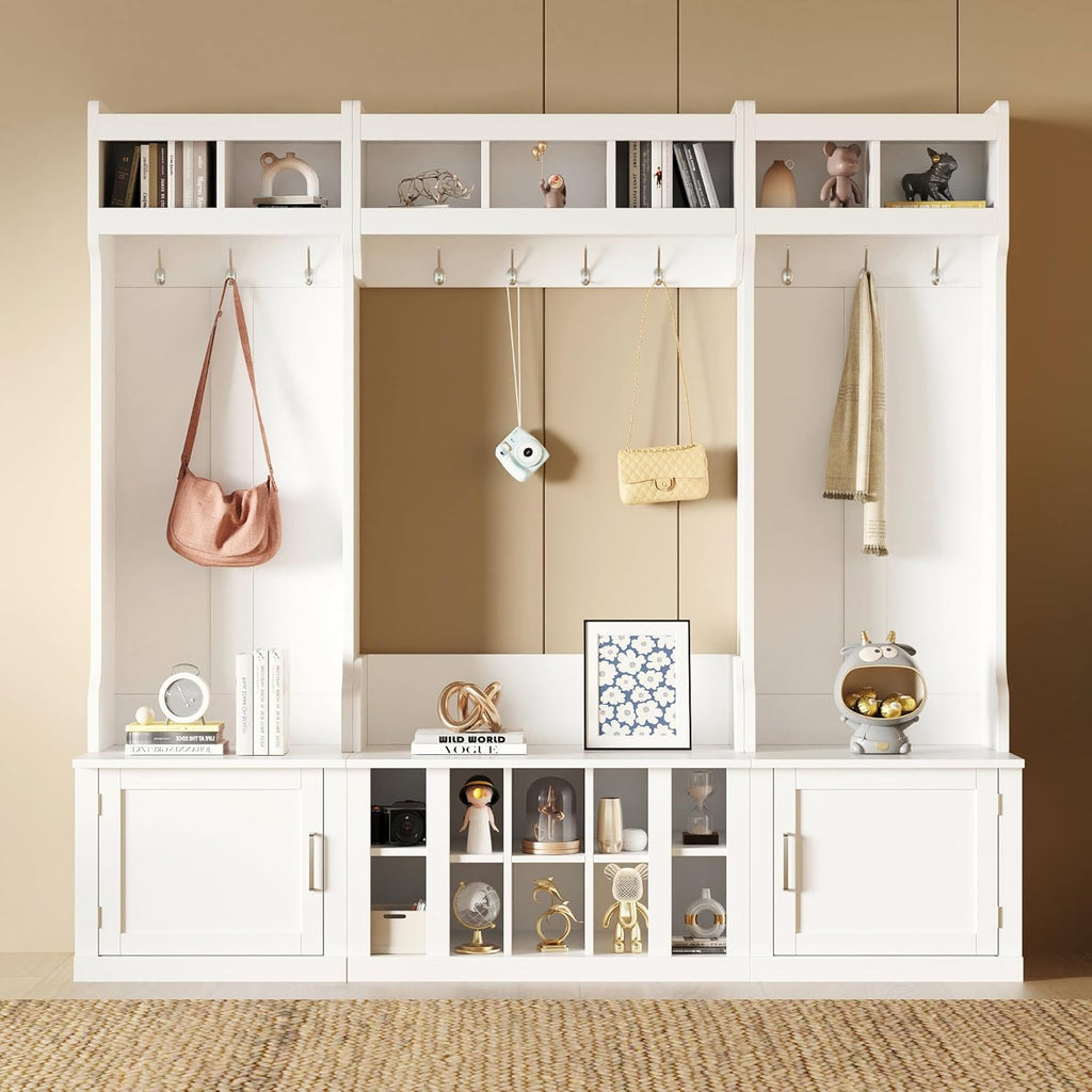 White Hall Tree with Storage and Bench V461