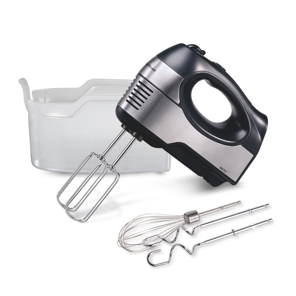 6 Speed Hand Mixer, Stainless Steel, 5 Attachments H2847