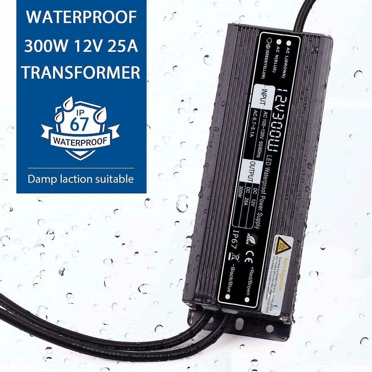 300W Low Voltage Landscape Lighting Transformer N49587