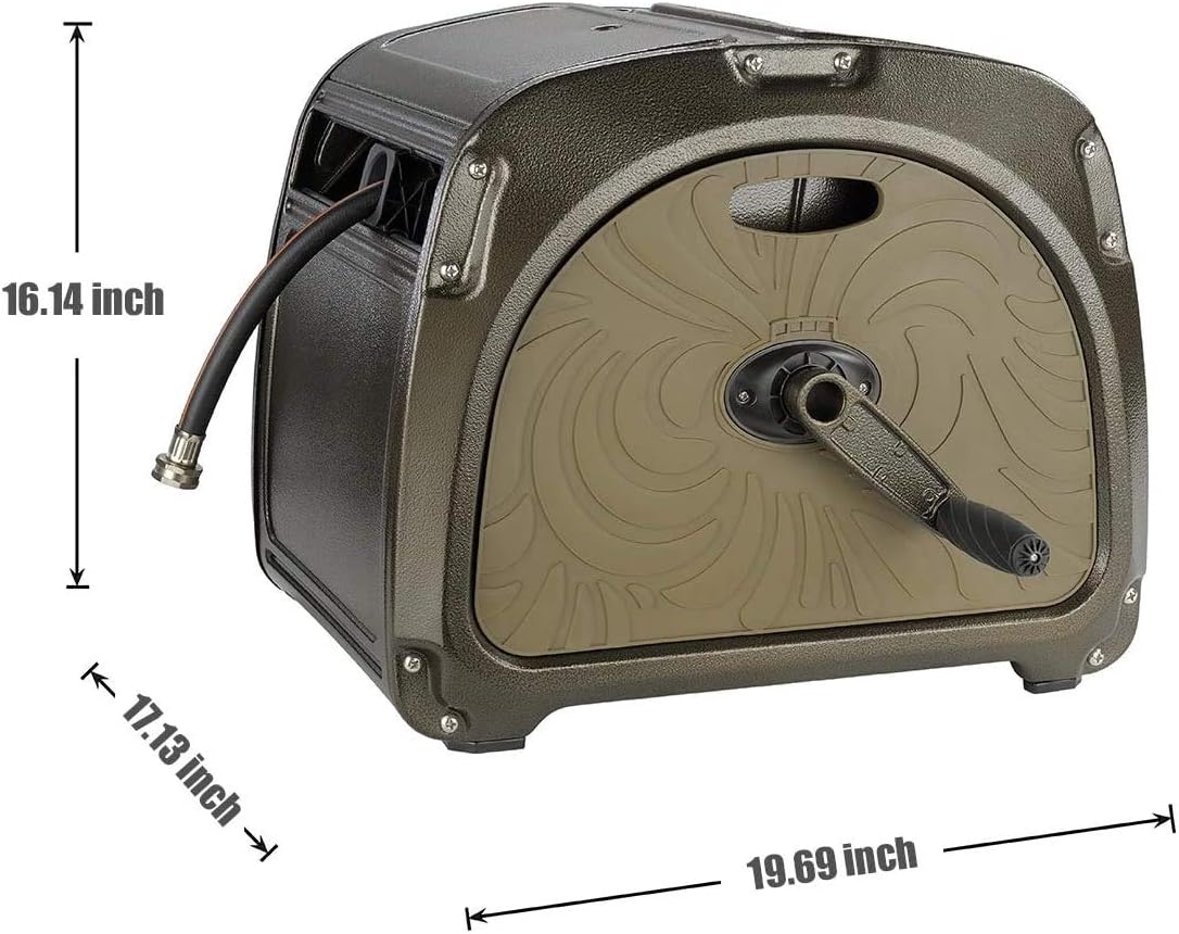 Metal Hose Reel Box with Crank Handle, 150ft Capacity P803