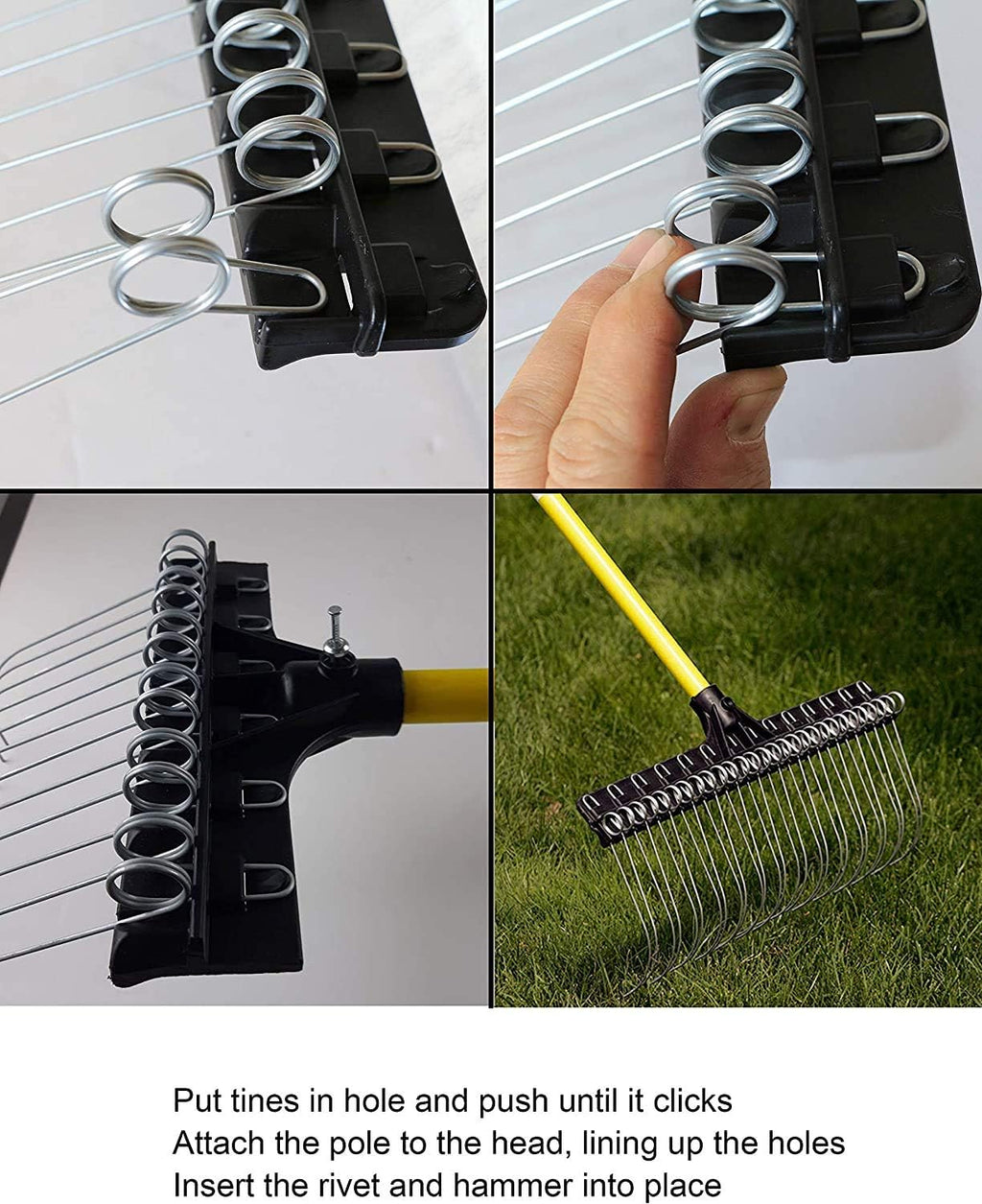 55” Lightweight Fiberglass Handle Rake with 21” Head Q719859