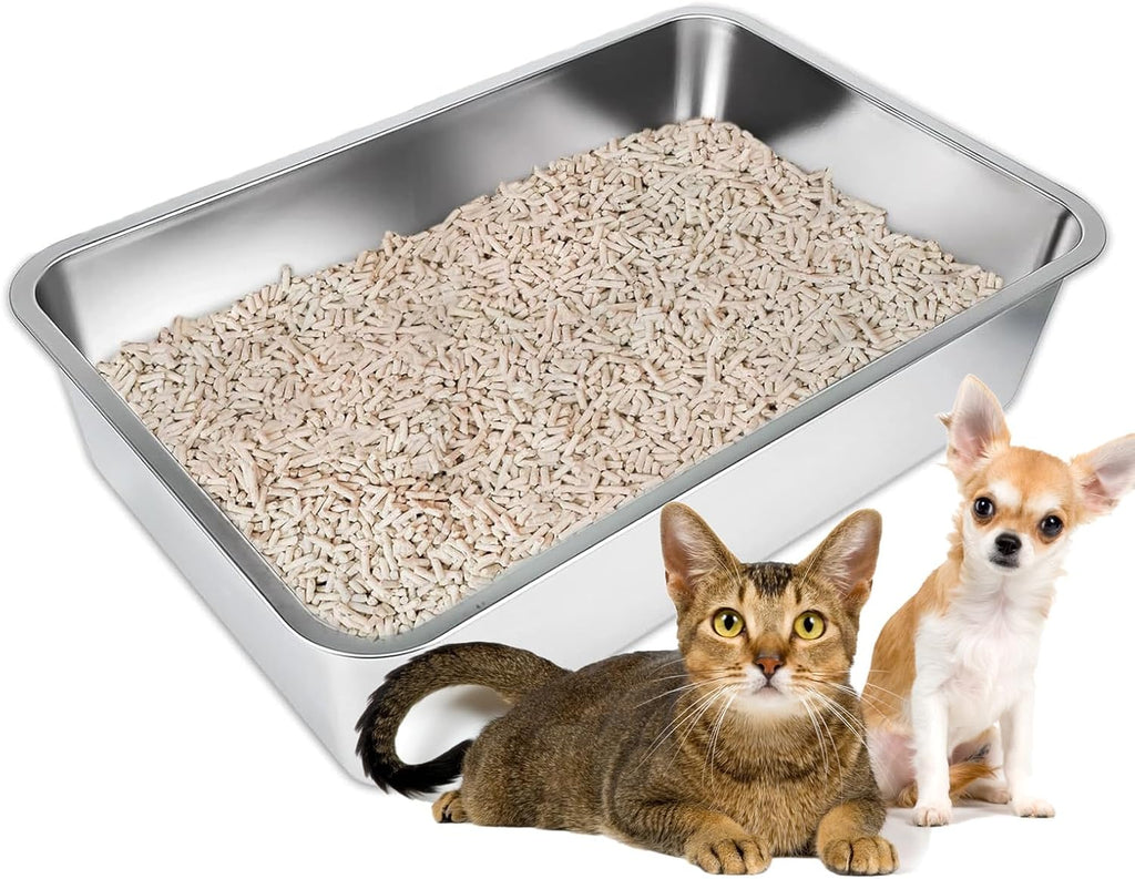 Extra Large Stainless Steel Litter Box with Smooth Surface E9486