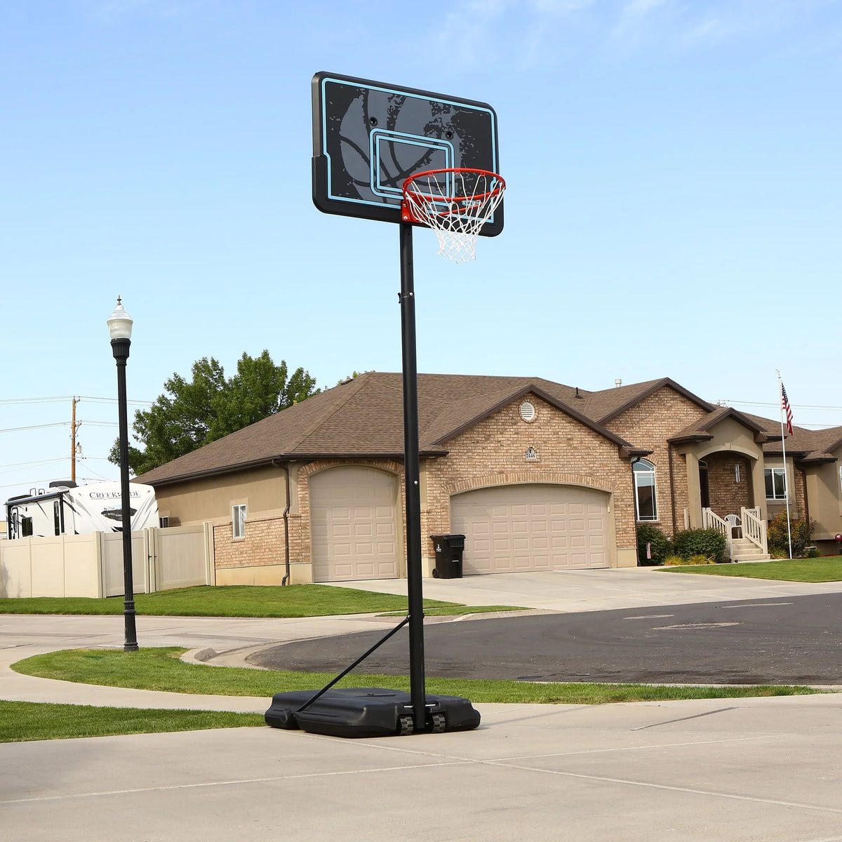 Adjustable Portable Basketball Hoop, 44 inch HDPE Plastic P4391