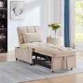 4-in-1 Folding Velvet Sleeper Chair Bed with Storage Pockets E34822