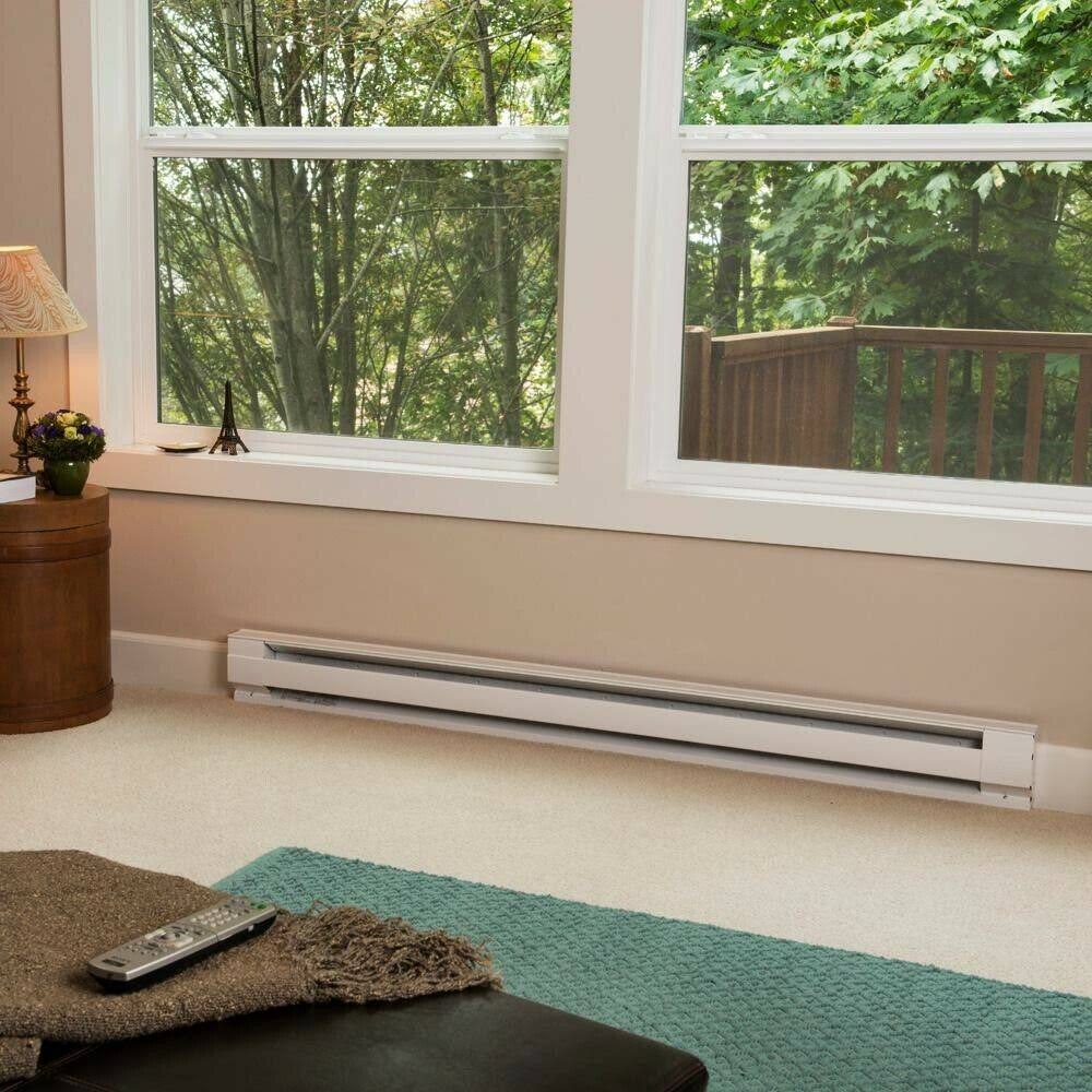 2000W 240V 8 Foot White Electric Baseboard Heater U5301