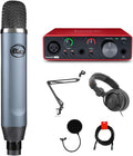 Condenser Mic Bundle with Audio Interface, Headphone, Stand, Pop Filter & XLR Cable S600