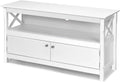 White TV Stand Cabinet with 2 Cupboards M521597