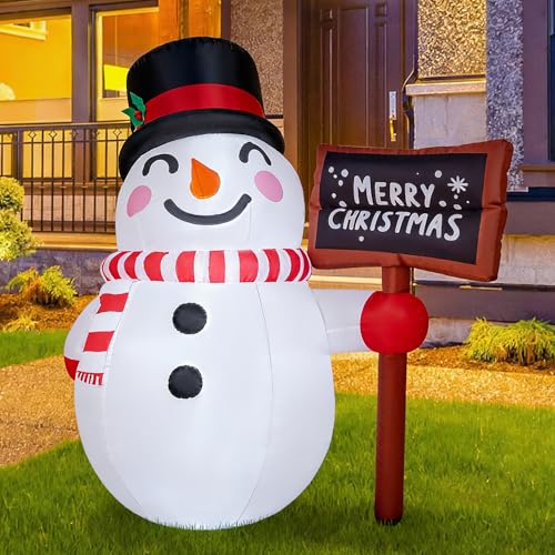 6 FT Inflatable Snowman with LED Lights L820