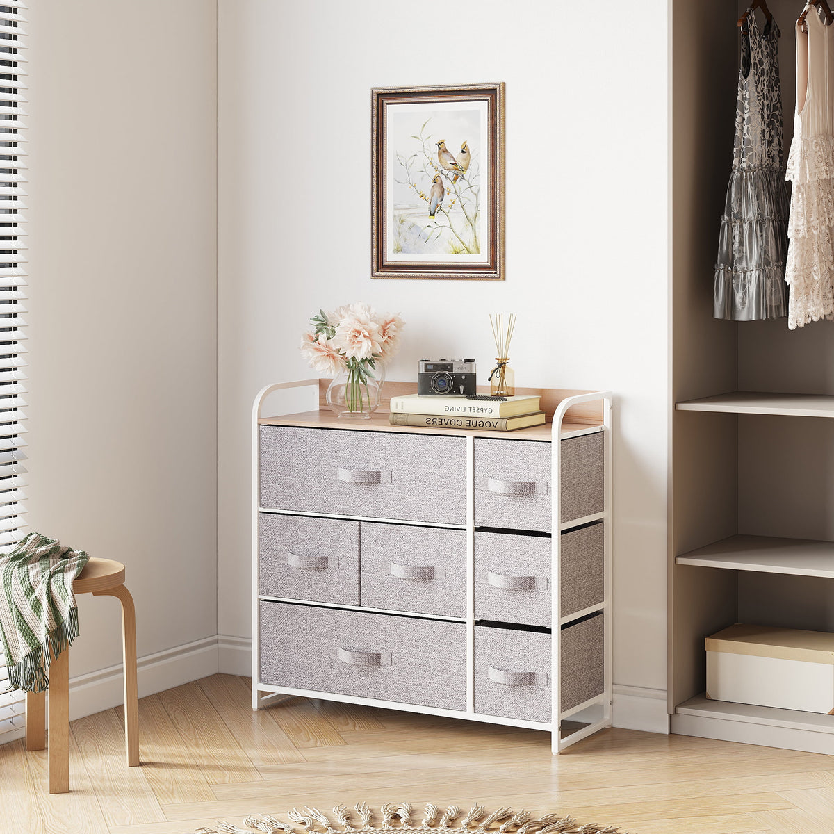 7 Drawer Fabric Storage Dresser F394