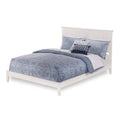 King Panel Platform Bed in White L828