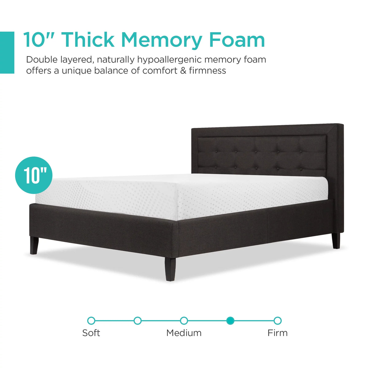 Queen Size Dual Layered Memory Foam Mattress X738