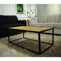 Rustic Industrial Square Wood End Table L15380