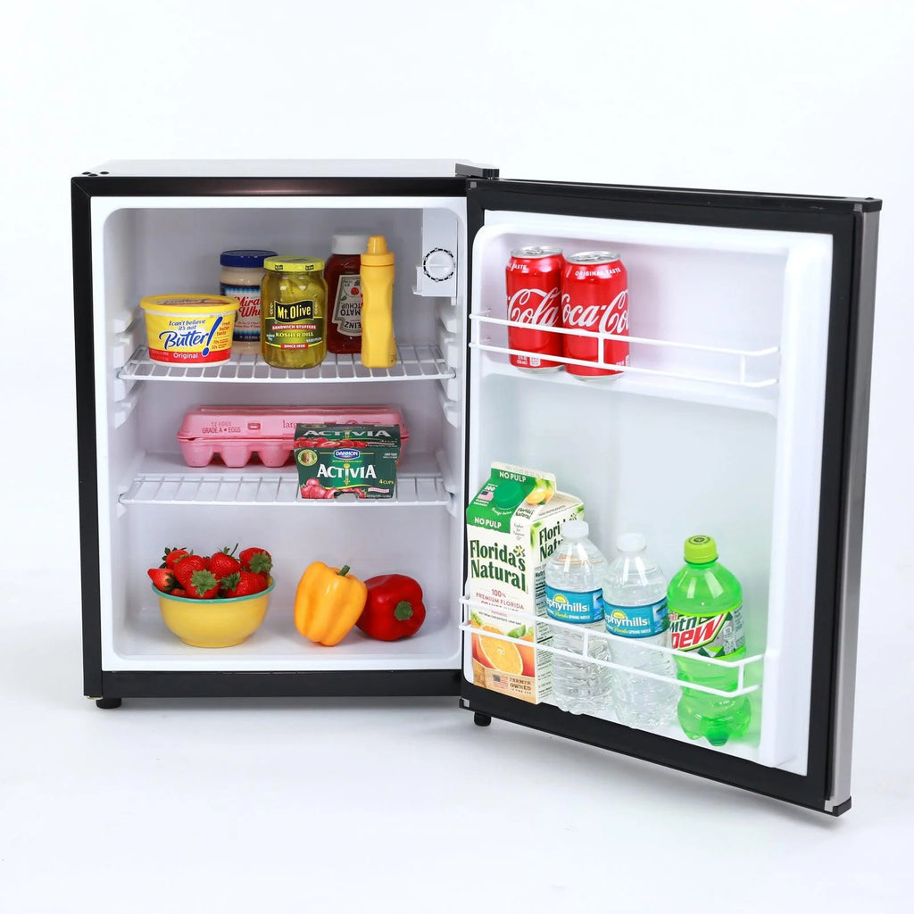 Compact Refrigerator Black On Stainless X2065