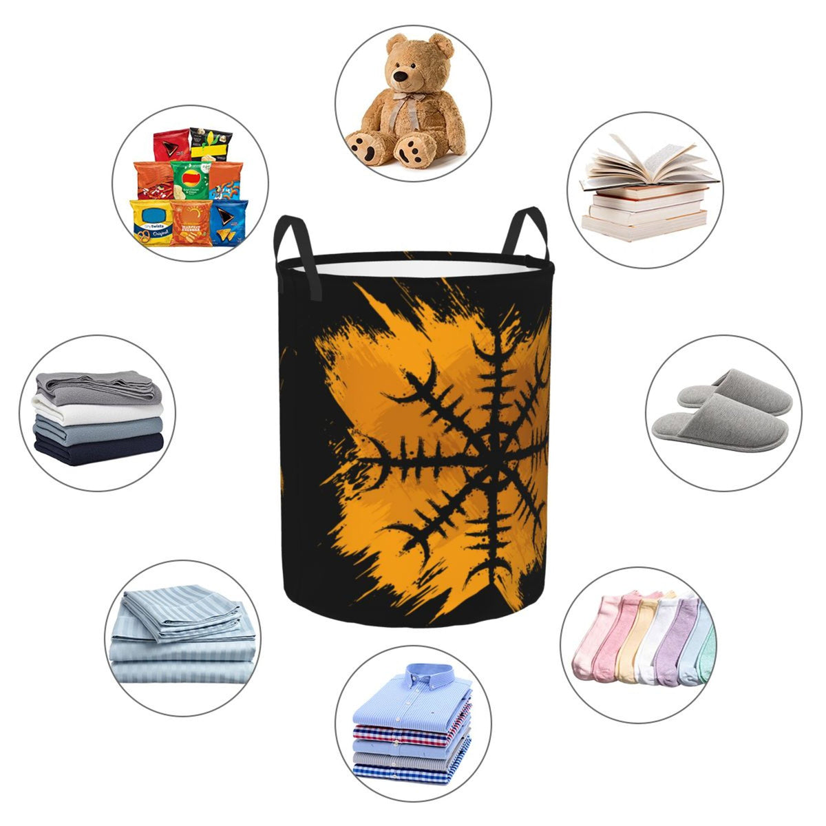 Waterproof Laundry Hamper with Handle Q7371