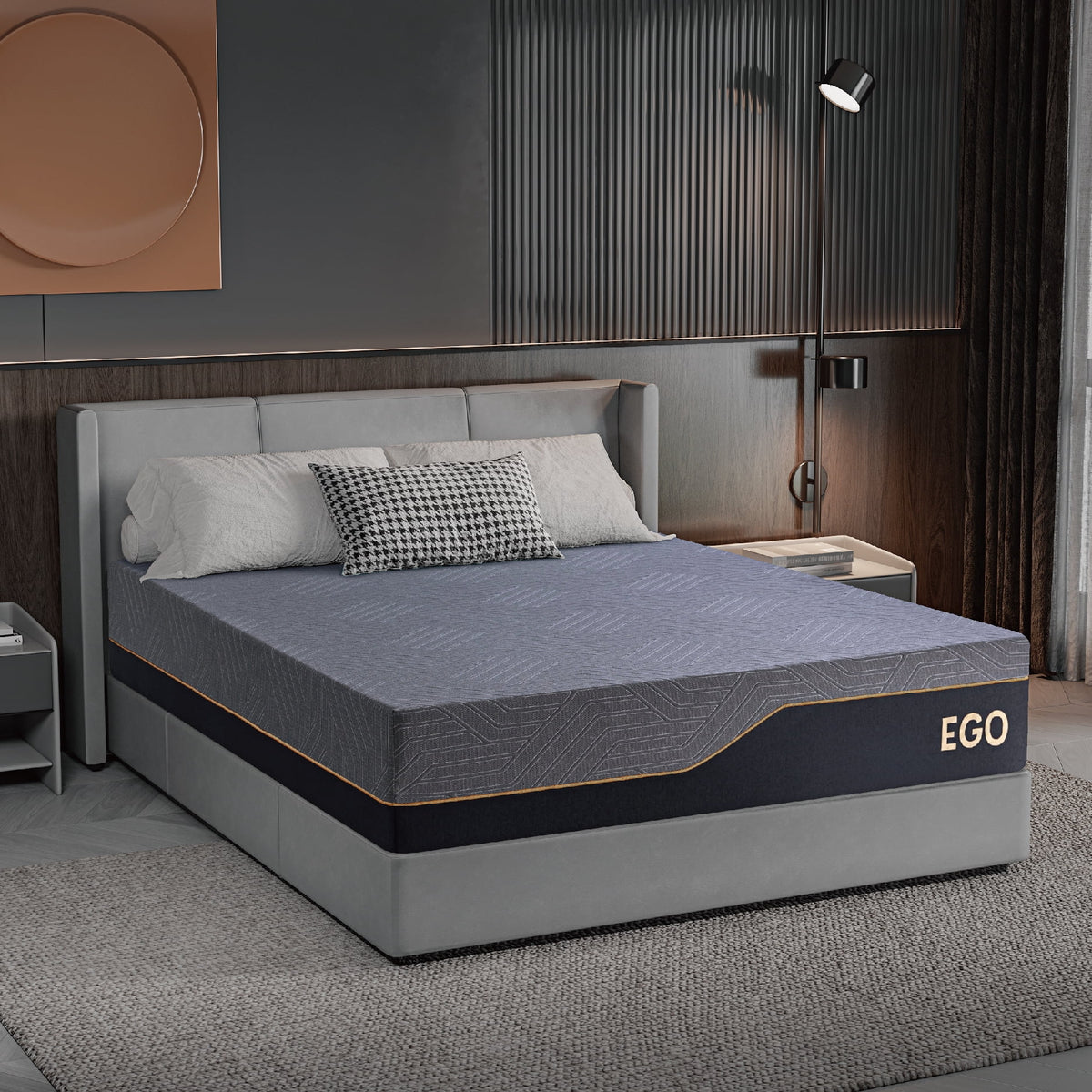 Black 14 inch Queen Memory Foam Mattress W661