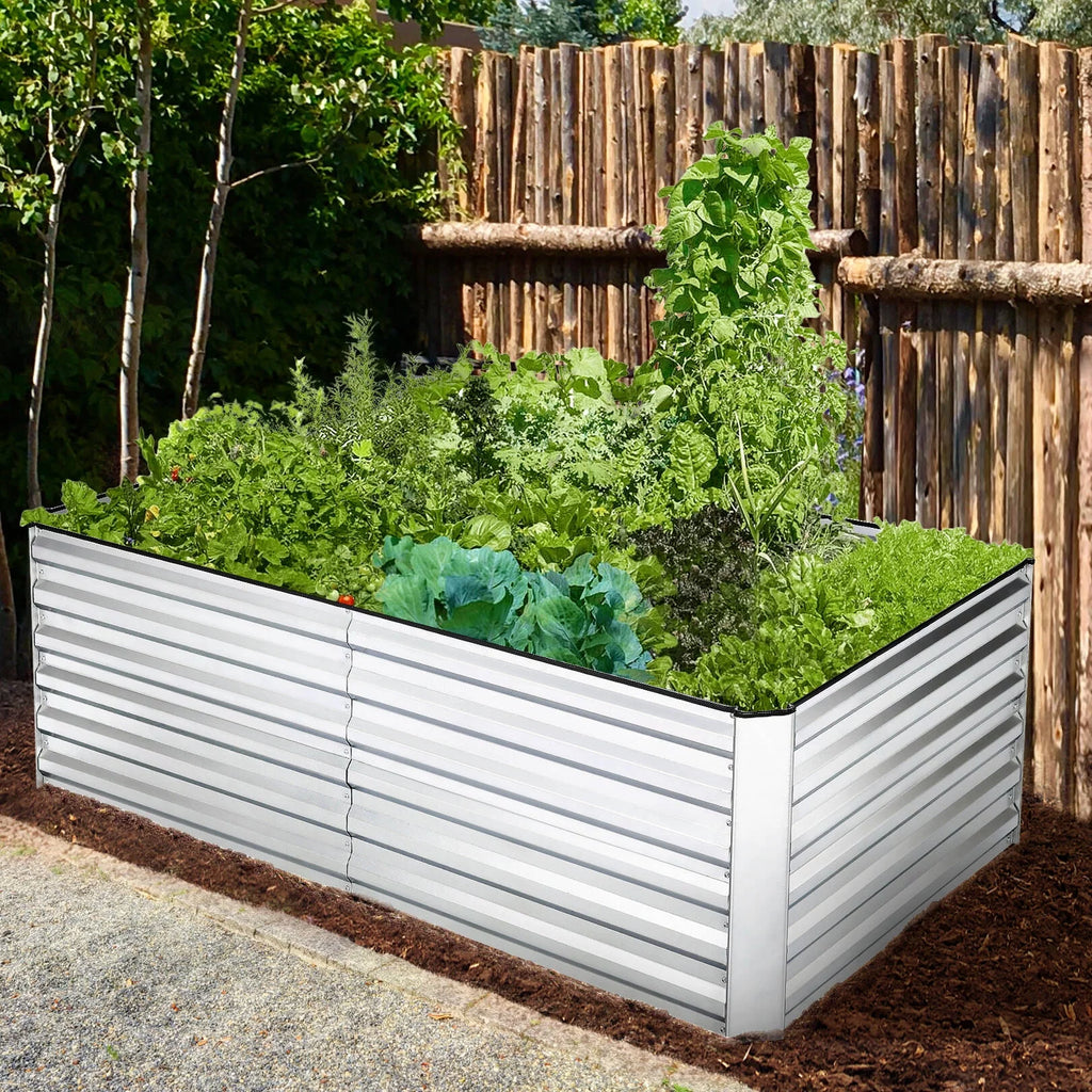6x3x2ft Galvanized Steel Raised Garden Beds F5099