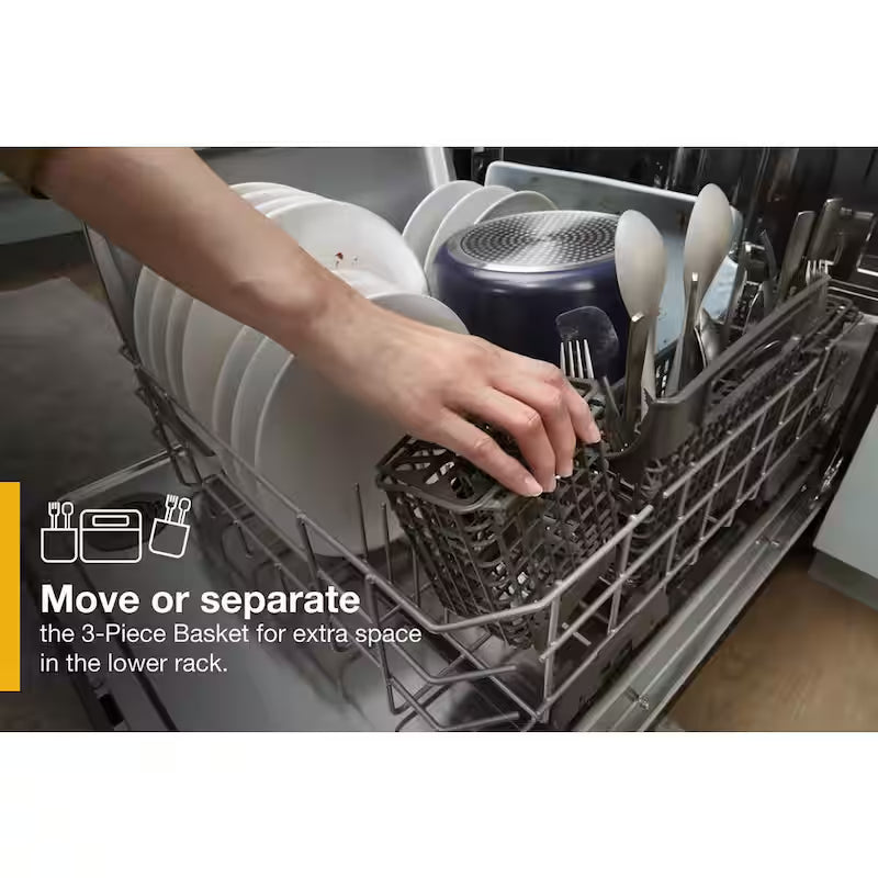 Black Stainless Built-In Tall Tub Dishwasher with Third Level Rack Q35150