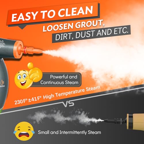 1250W Handheld Steam Cleaner with Detergent Container and Safety Lock Q1176