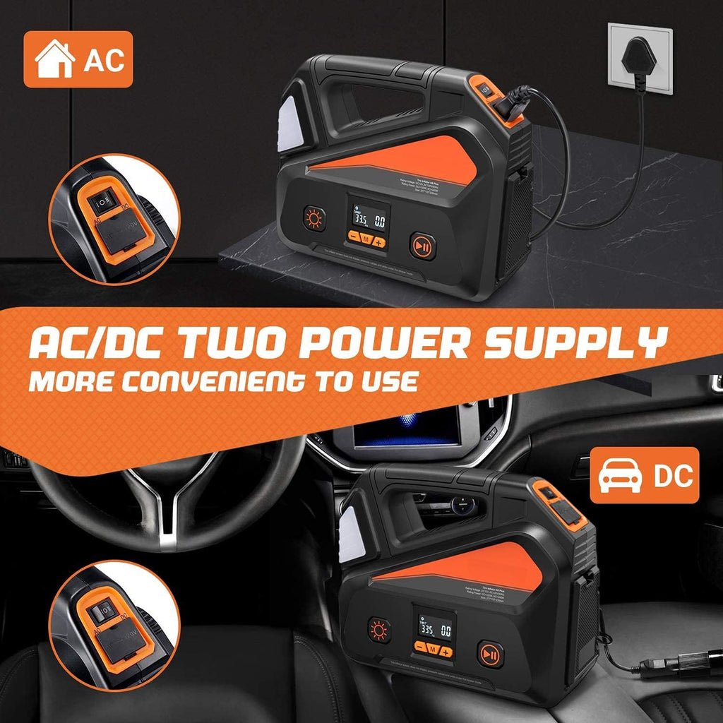 Car Tire Inflator Portable Air Compressor with Pressure Gauge, Pack of 2 Z5546