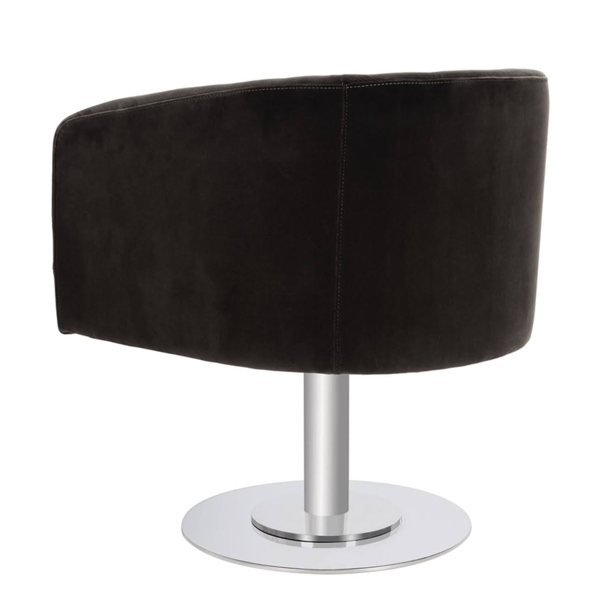 Almond Velvet Swivel Tub Chair C78103