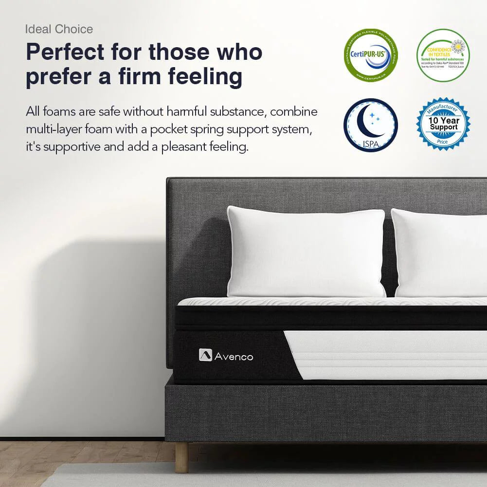 Queen Size 12-Inch Hybrid Memory Foam Mattress D962