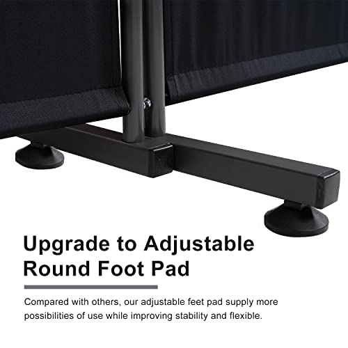 Black 71''x72''H Fabric Room Divider V131318