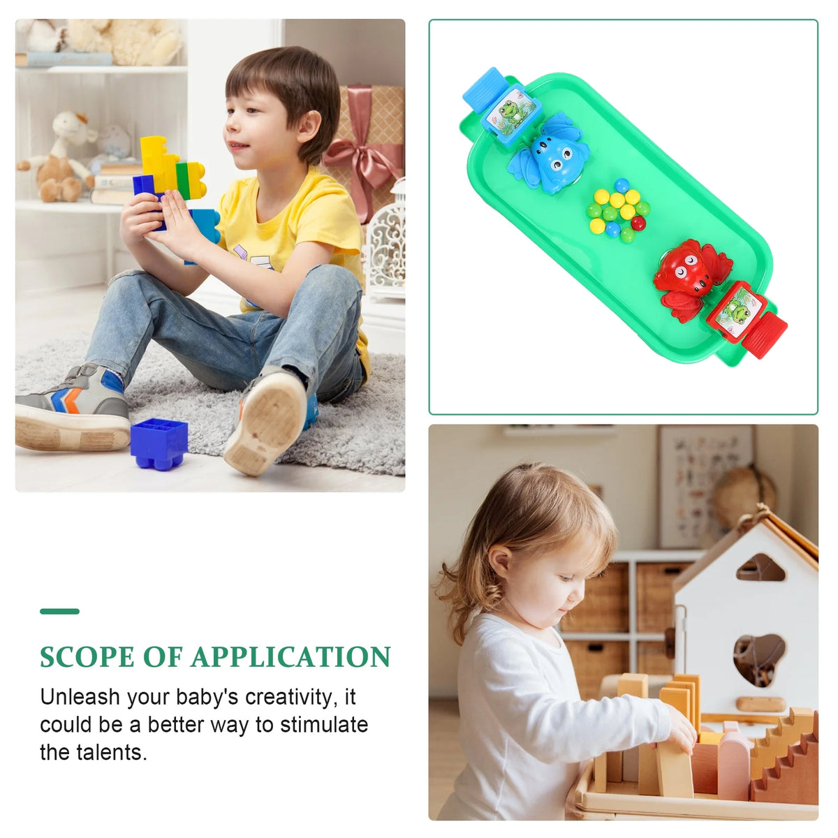 Frog Travel Board Frogs Eating Beads Kids Plastic Toy E38142