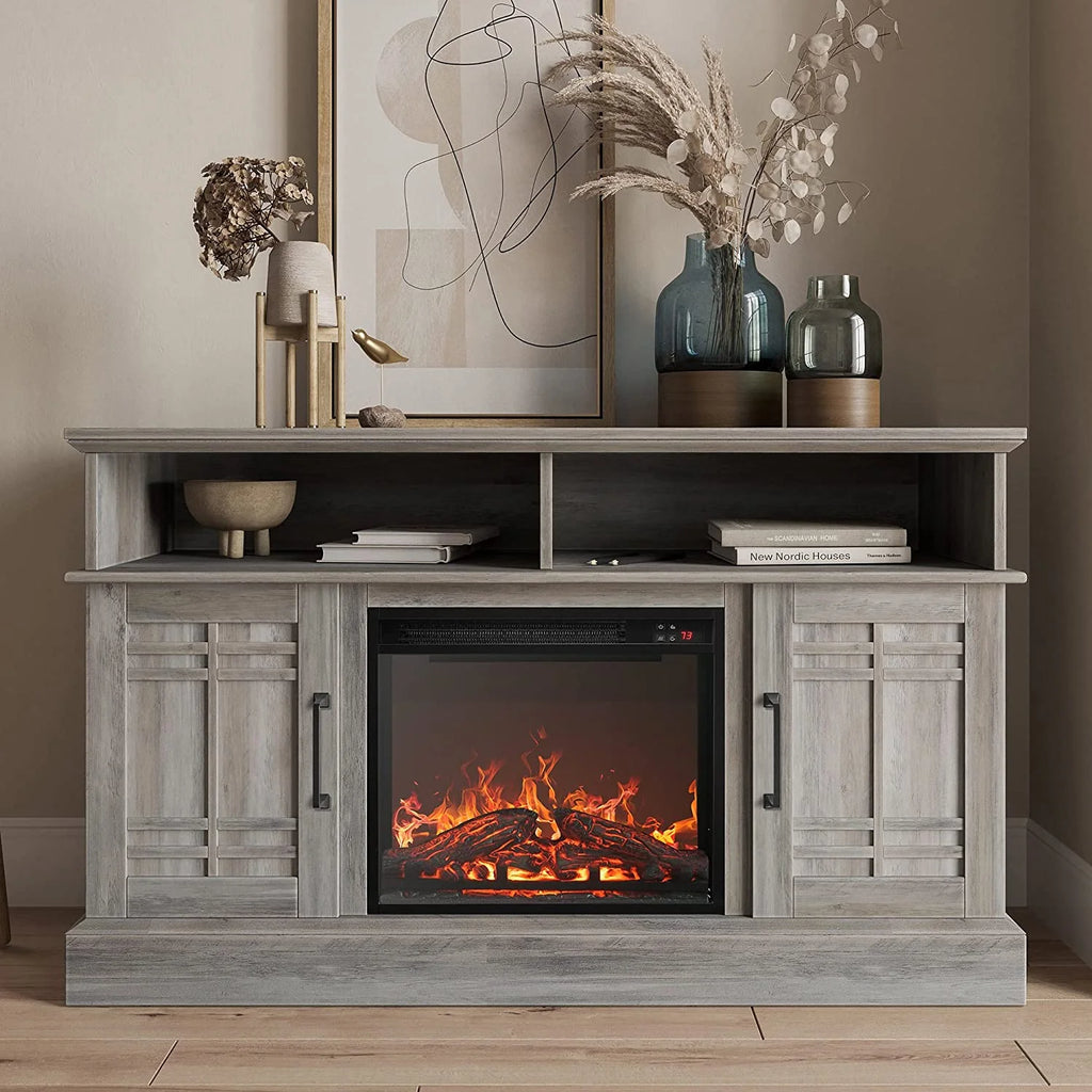 47" TV Stand with 18" Electric Fireplace W4183