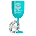 14 oz Double Wall Vacuum Insulated Stainless Steel Wine Tumbler with Lid O294971