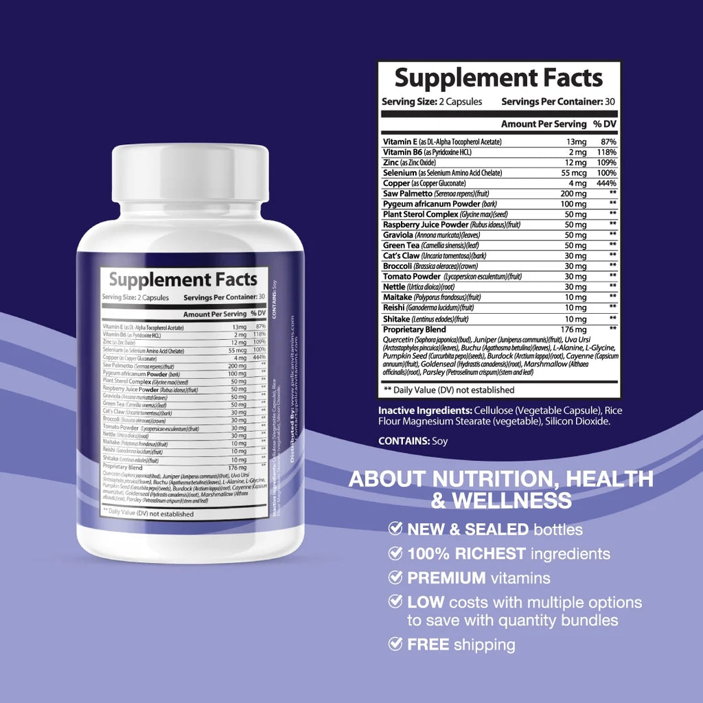 120 Capsules Prostate Support H123289