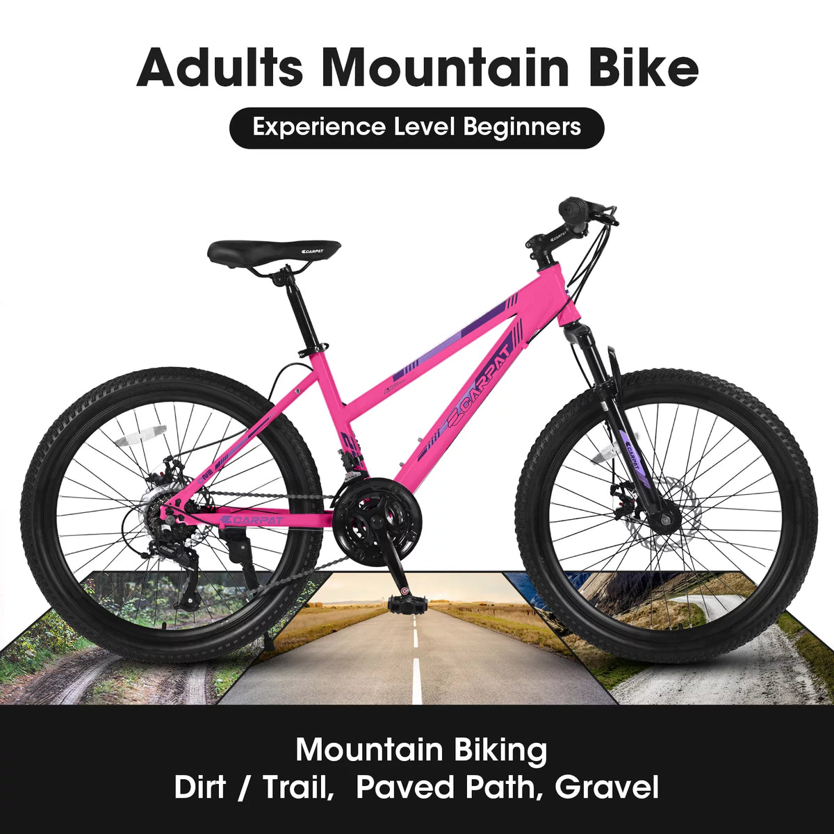 26 inch 21 Speeds Mountain Bike with Dual Disc Brakes U48052