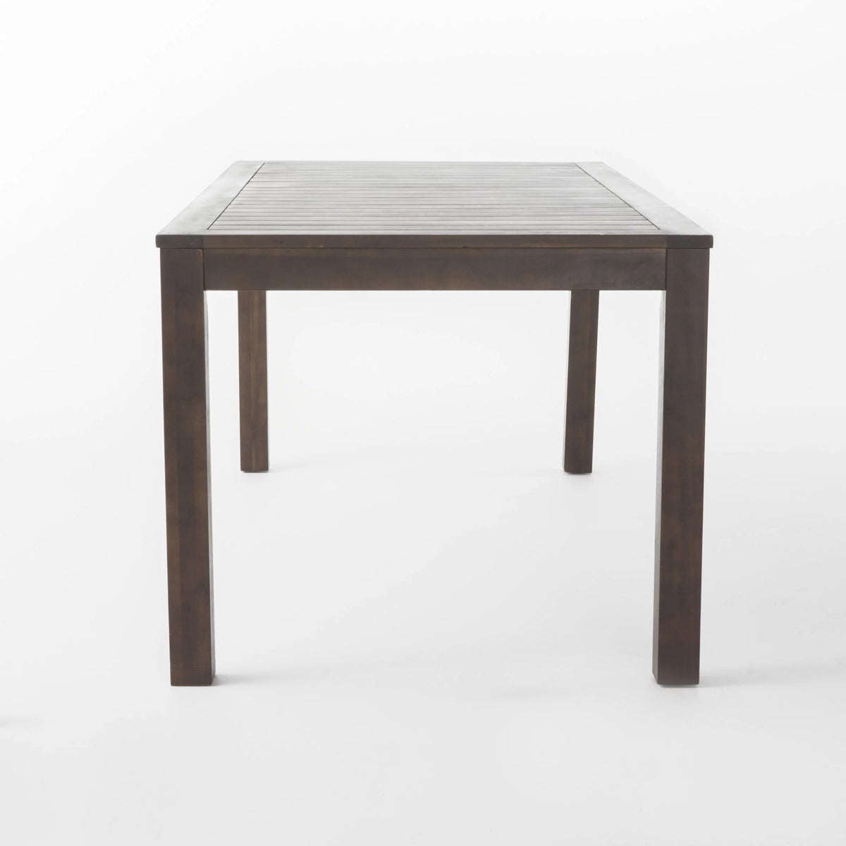 Dark Brown Acacia Wood Rectangular Dining Table X73451