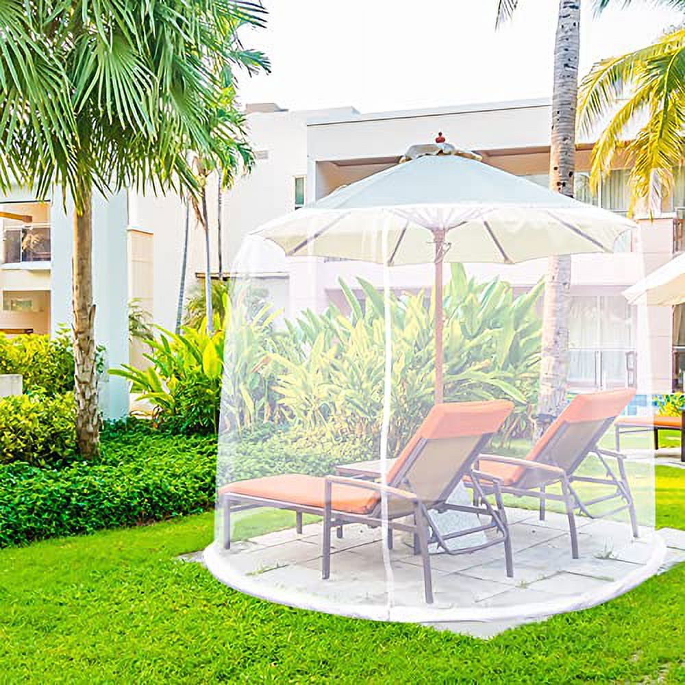 Black Awning Netting with Zipper Door and Polyester Mesh W80562