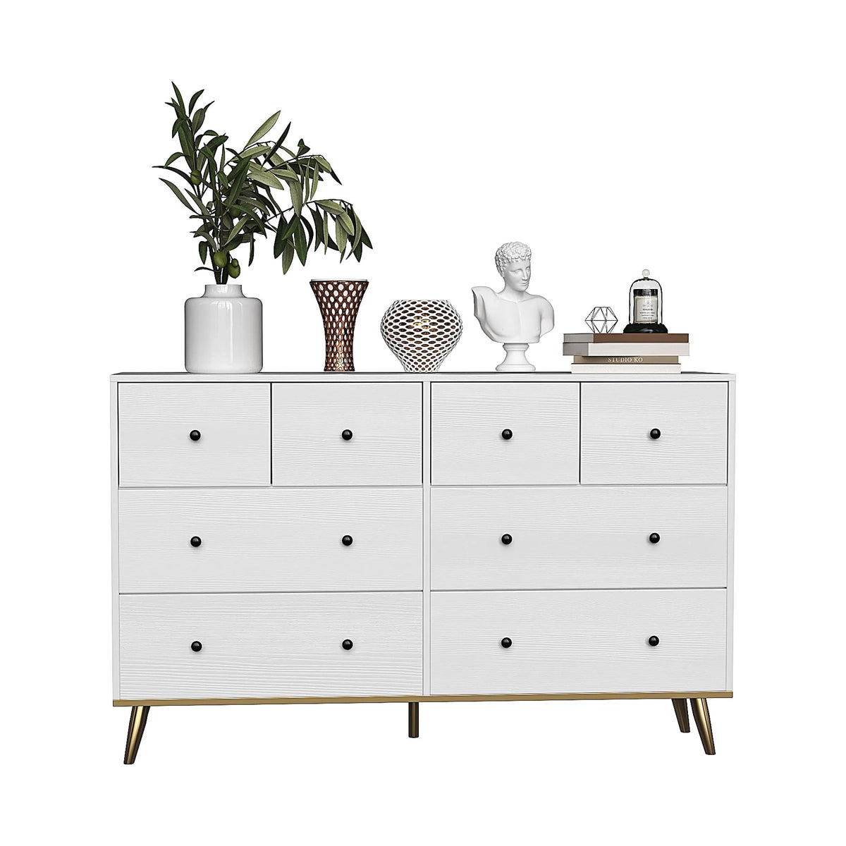 Black 8 Drawer Dresser C53562