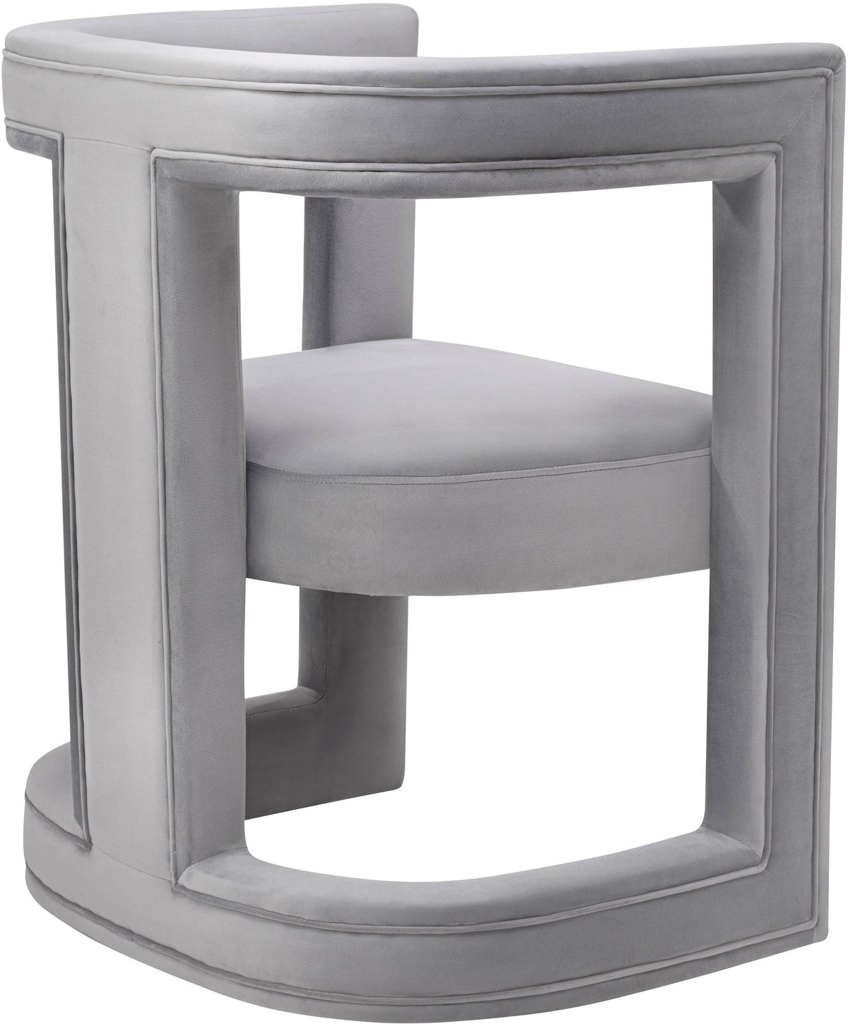 Grey Velvet Chair D6969