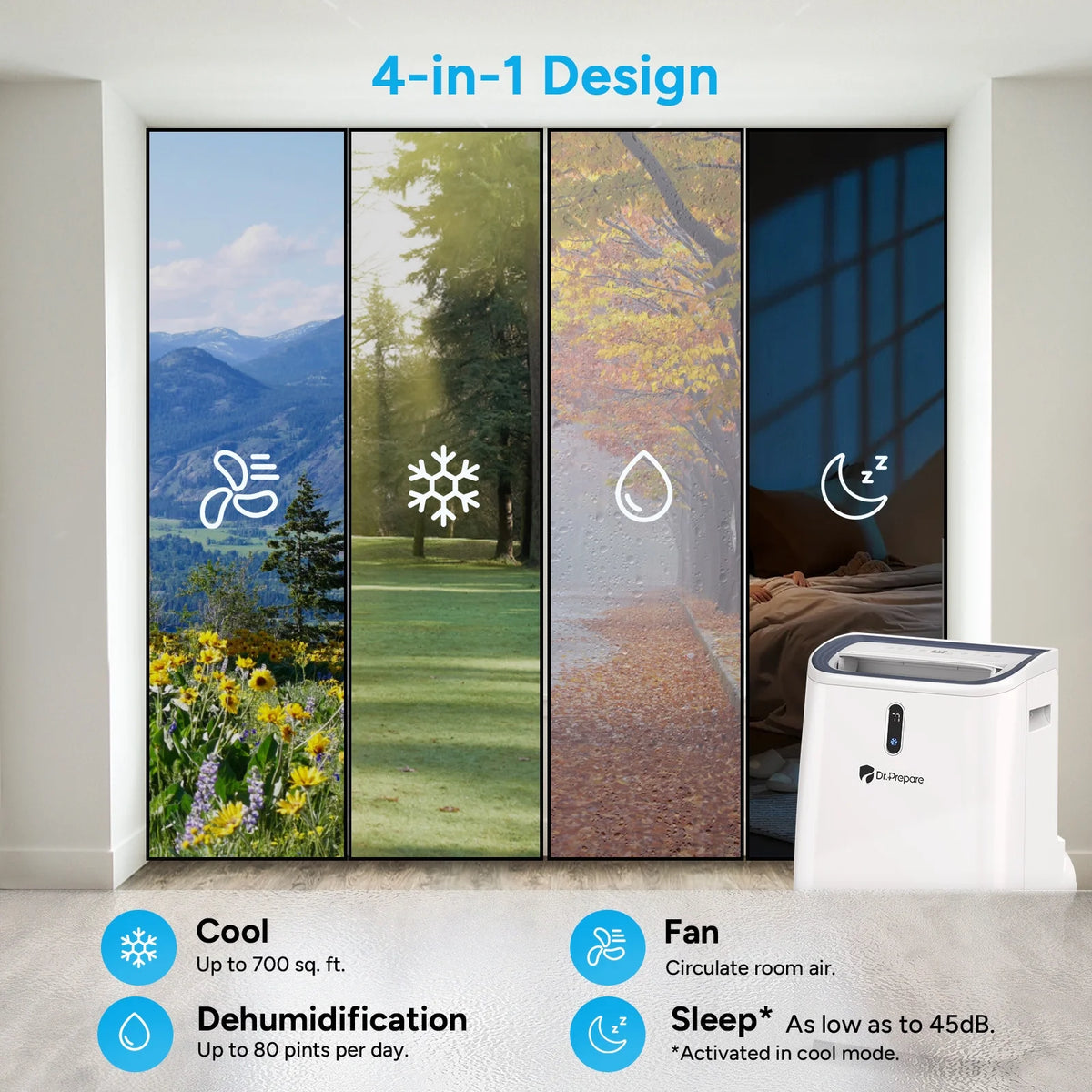 14000 BTU Smart WiFi Portable Air Conditioner M831