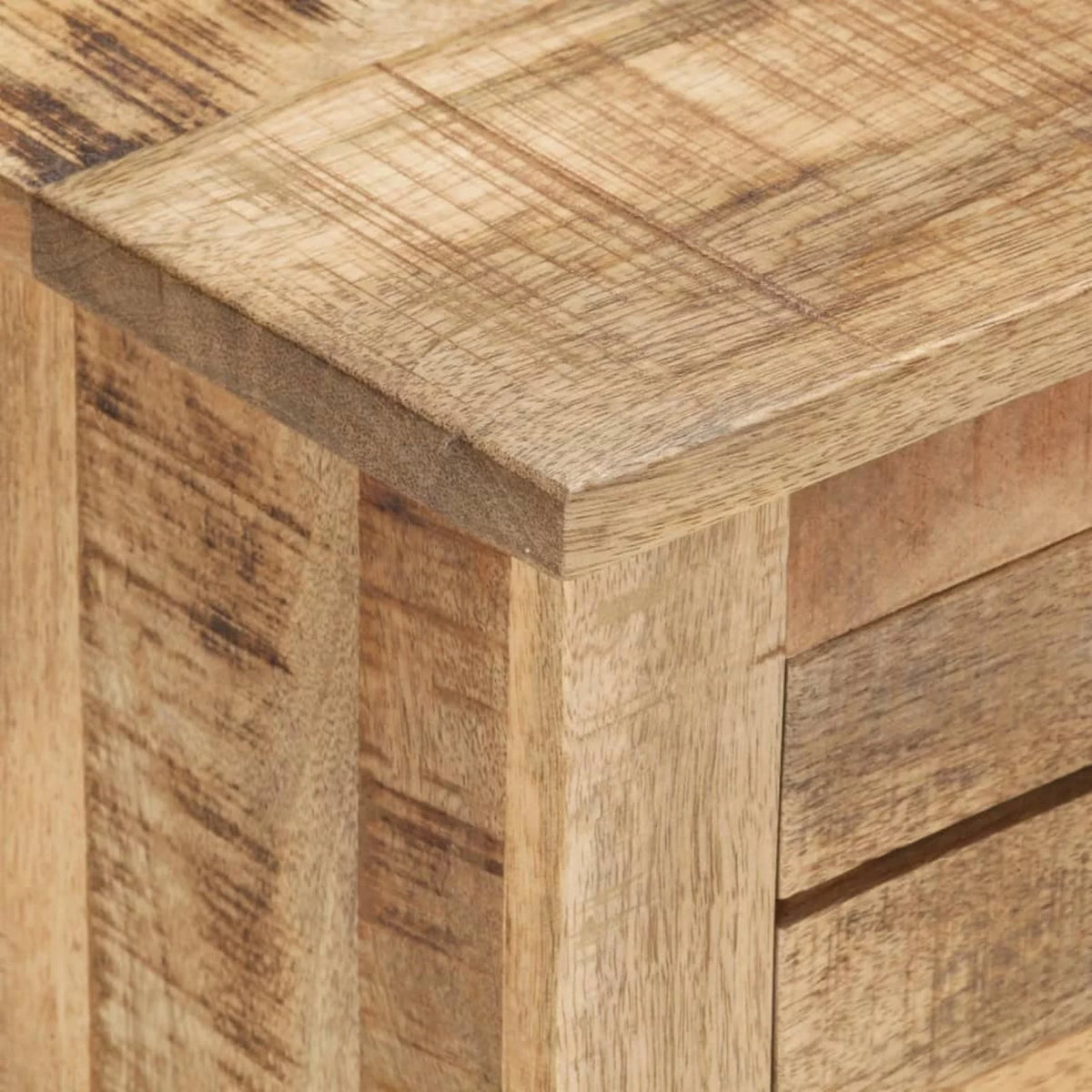 Rough Mango Wood TV Stand with 2 Drawers D112