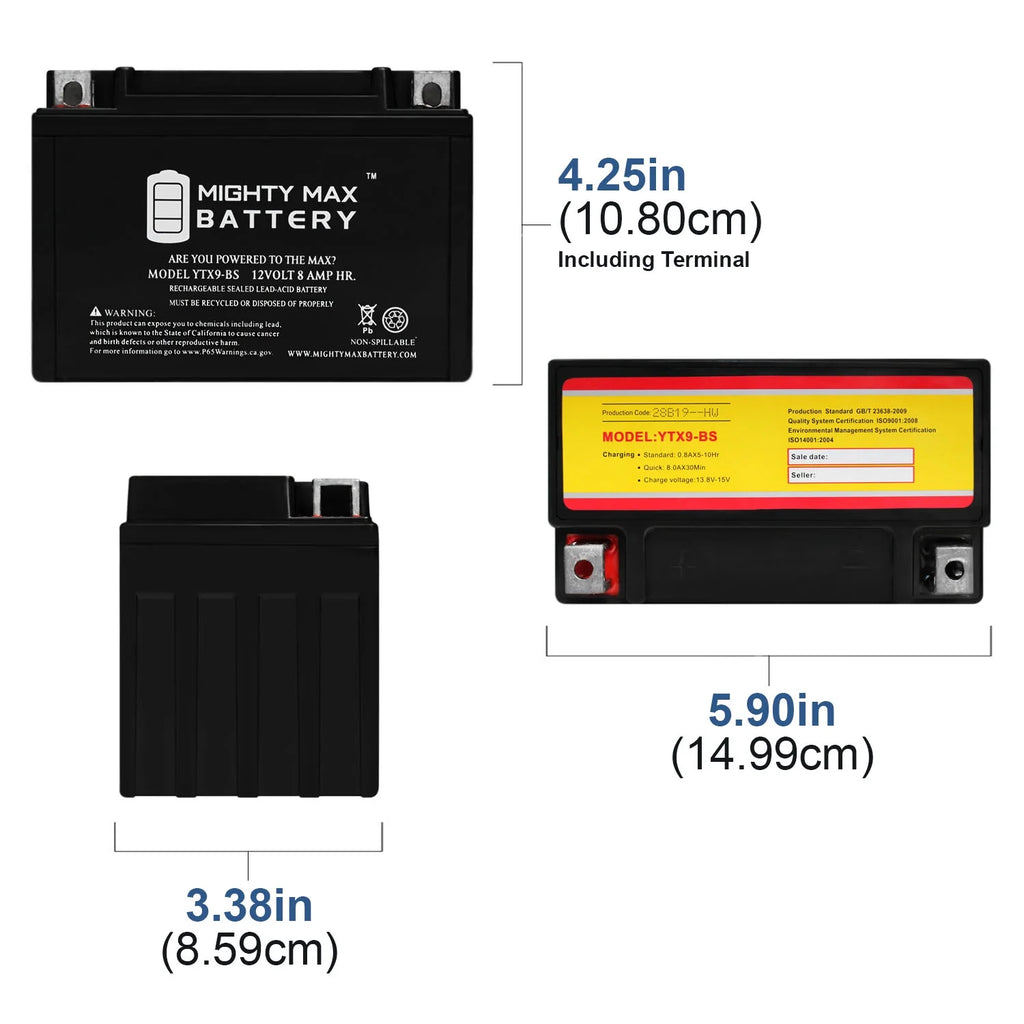 SLA Battery for SYM Joyride 200 2010-2013 D382