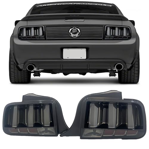 Smoked LED Tail Lights with Sequential Signal Pair N65018