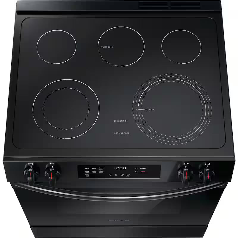 5-Element Slide-In Electric Range with Steam Clean in Black Z429