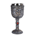 Polyresin Wine Goblet with Stainless Steel Rim T1238