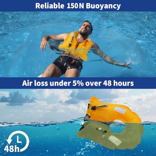 Manual Inflatable Swim Jacket with 33g C02 Cylinder H826