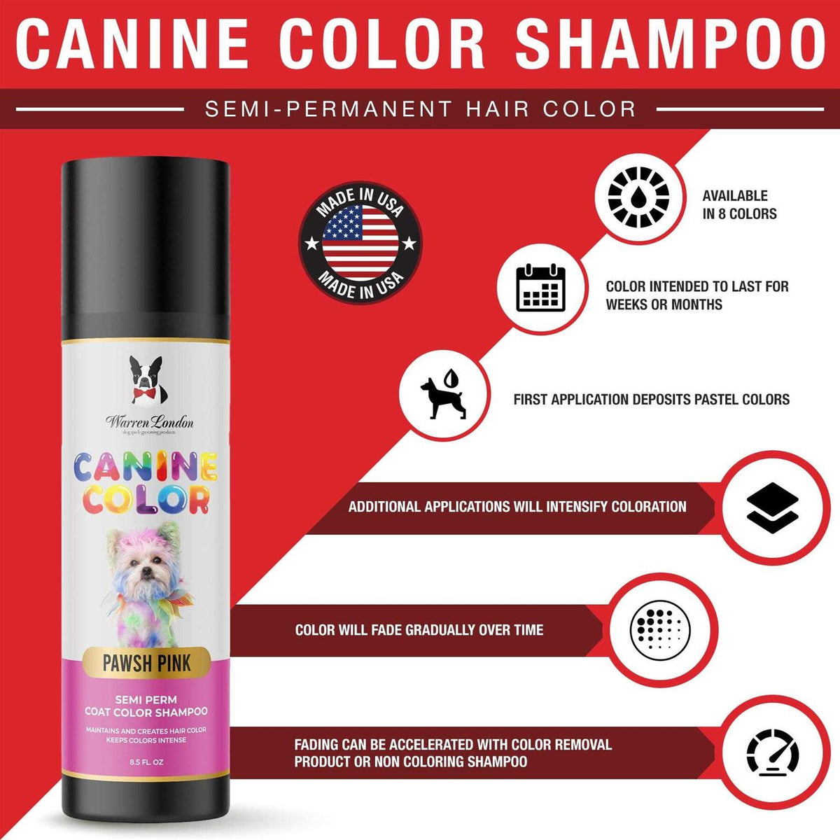 Semi Perm Coat Color Shampoo for Dogs E459659